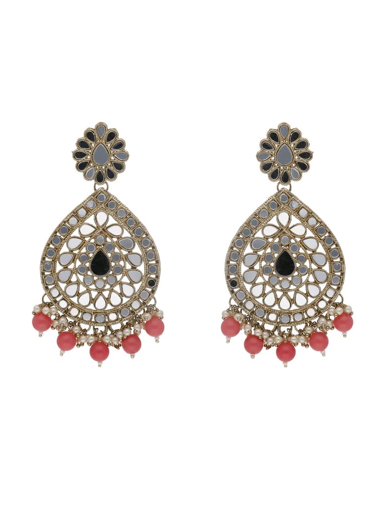 Mirror Earrings in Mehendi finish - JGA18