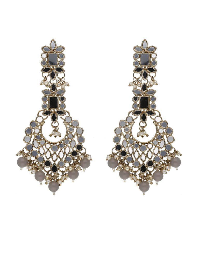 Mirror Earrings in Mehendi finish - JGA21
