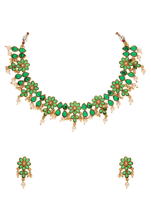 Antique Necklace Set in Gold finish - JYK1007