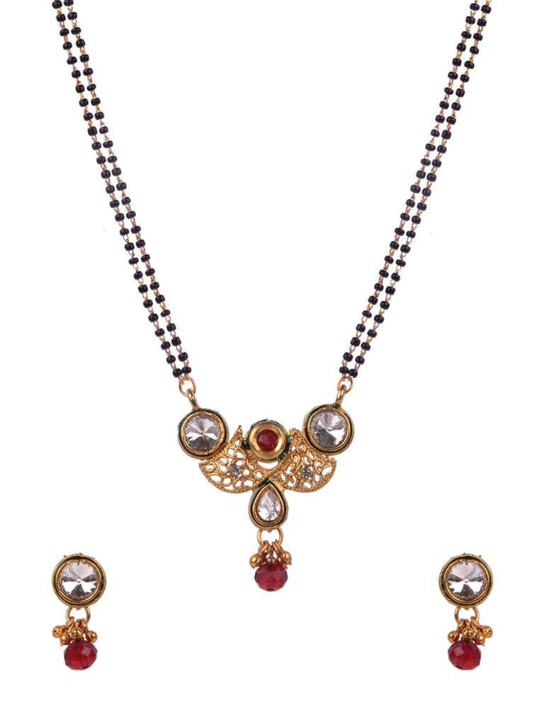 Traditional Double Line Mangalsutra in Gold finish