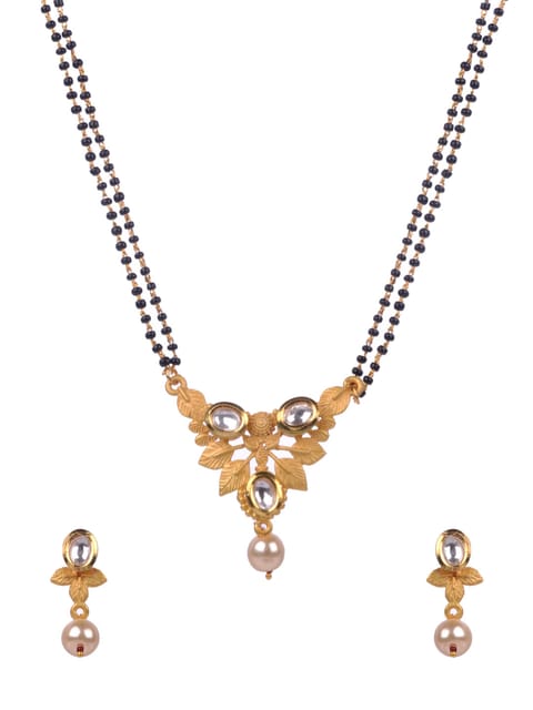 Traditional Double Line Mangalsutra in Gold finish