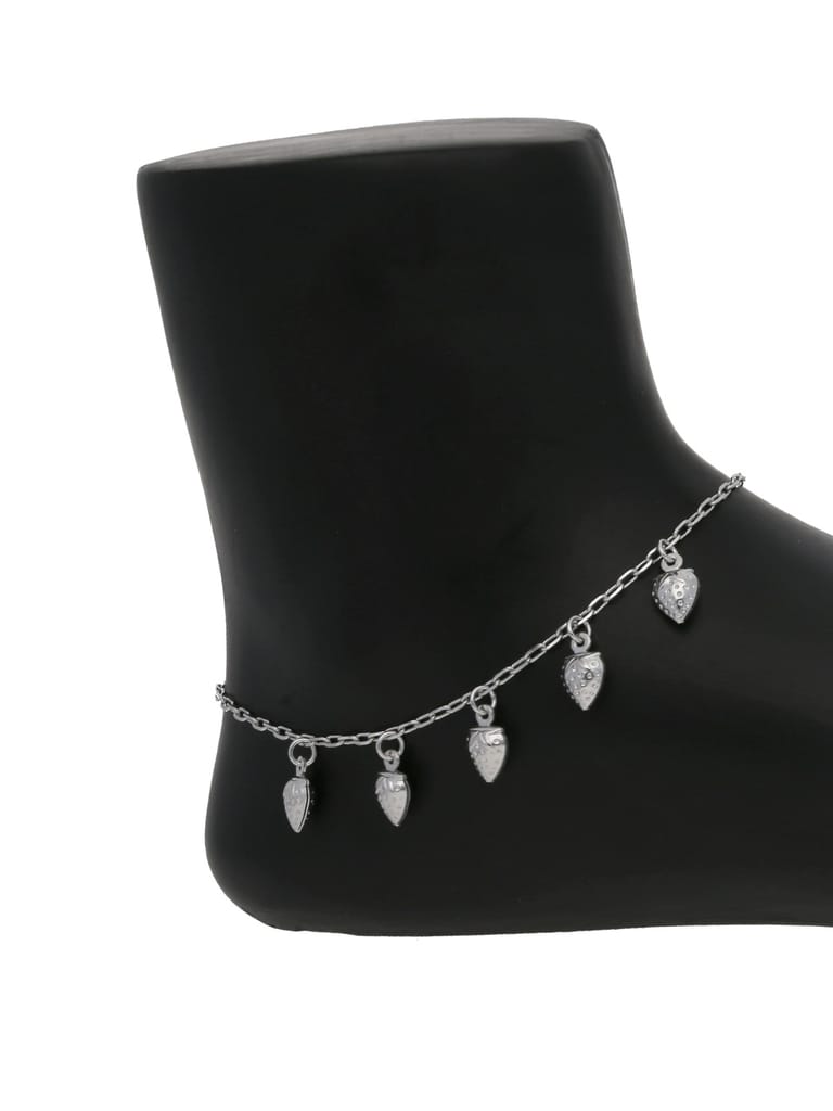 Western Loose Anklet in Rhodium finish - CNB19091