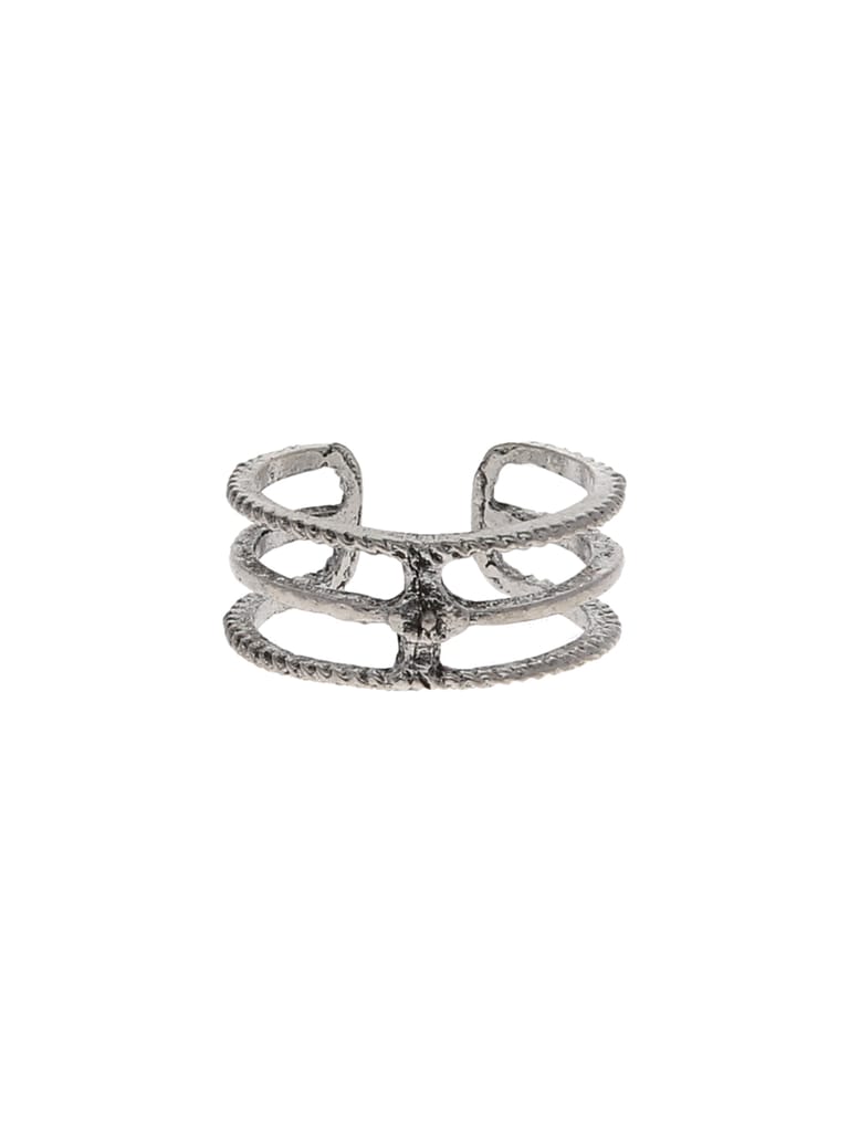 Traditional Toe Ring in Oxidised Silver finish - CNB19045