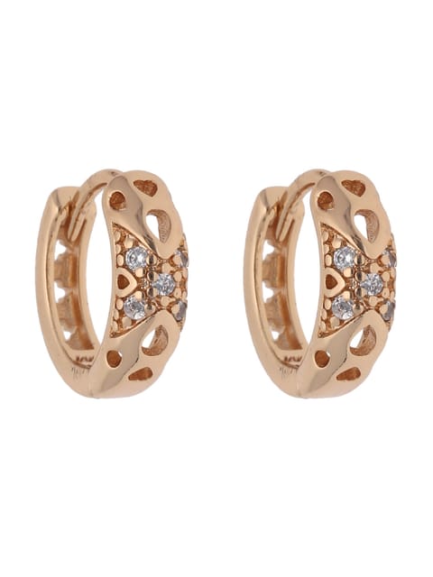 AD / CZ Bali type Earrings in Gold finish - CNB16278