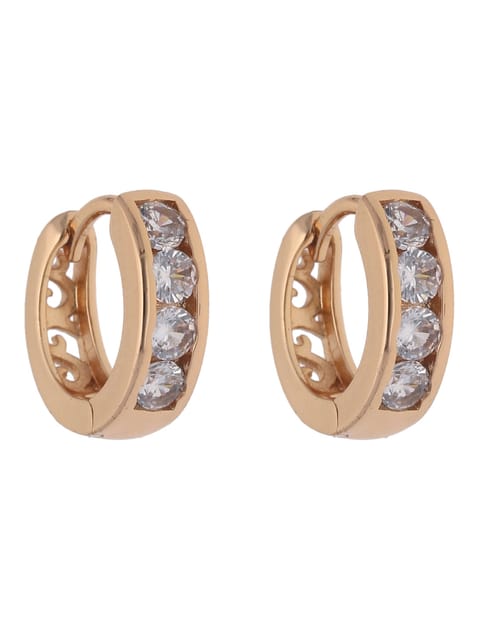 AD / CZ Bali type Earrings in Gold finish - CNB16279