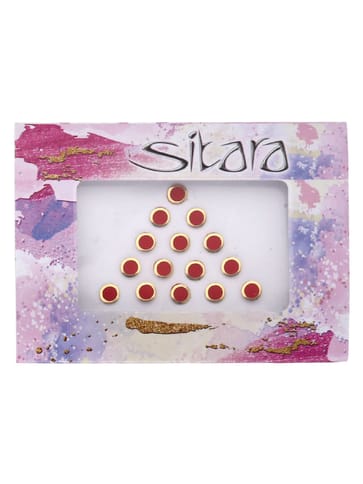 Traditional Bindis in Red color - DAR00118