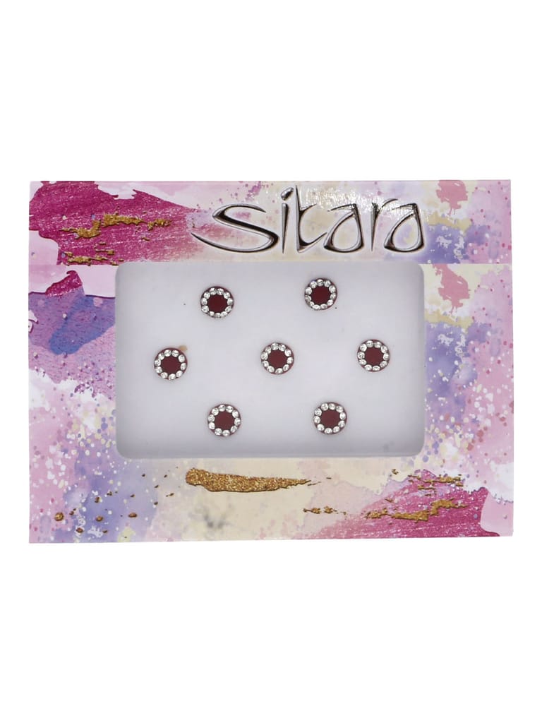Traditional Bindis in Maroon color - SUR00023