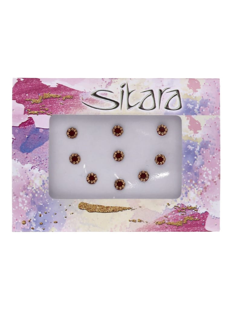 Traditional Bindis in Maroon color - SUR00026