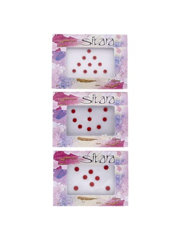 Traditional Bindis in Red color - SUR00032