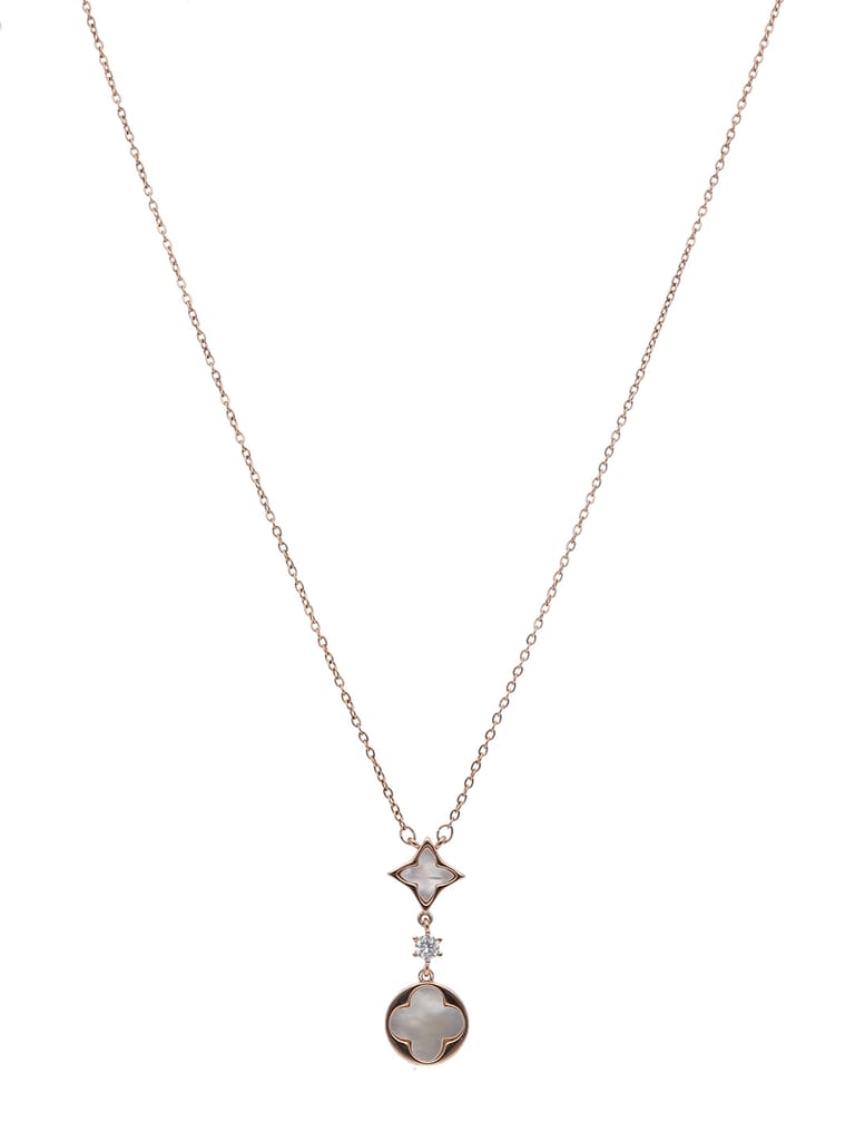 Western Pendant in Rose Gold finish with MOP - CNB19609