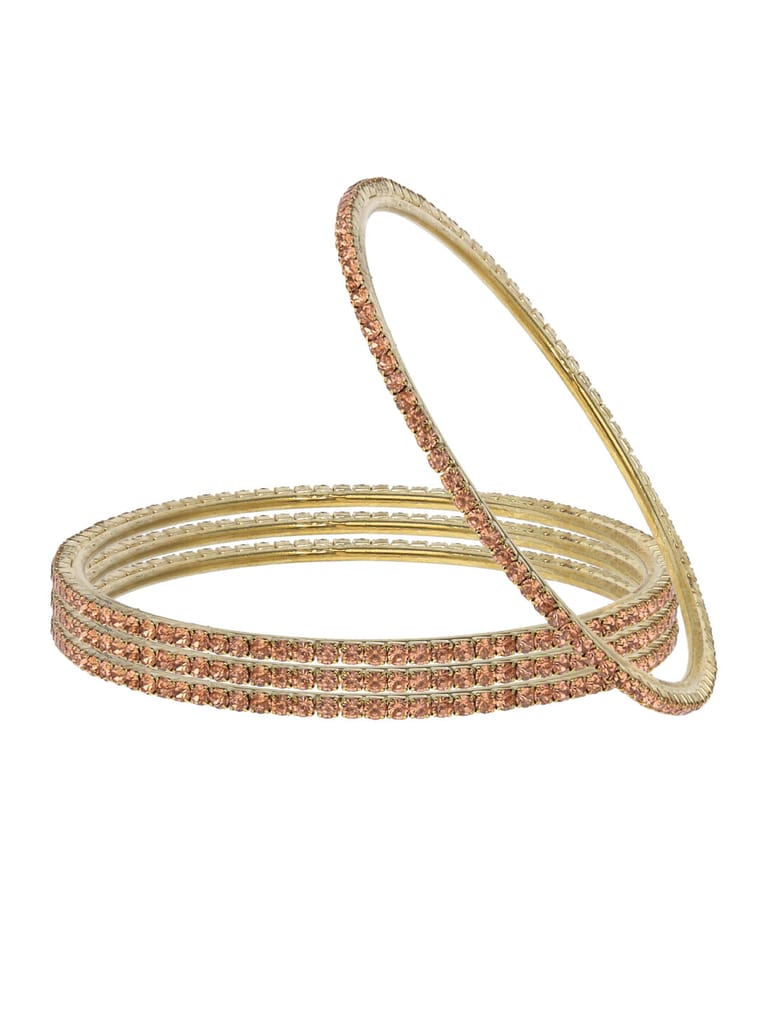 Stone Bangles in Gold finish (6 No) - RHB6GOPE