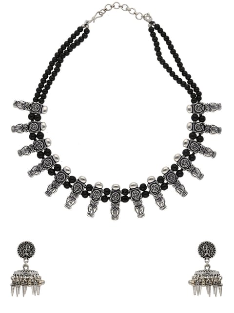 Necklace Set in Oxidised Silver finish - CNB19901