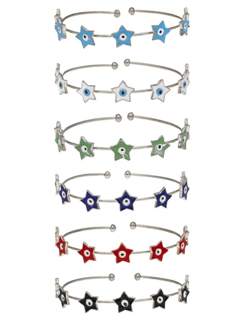 Evil Eye Bracelet in Assorted color and Rhodium finish - PPWRO2