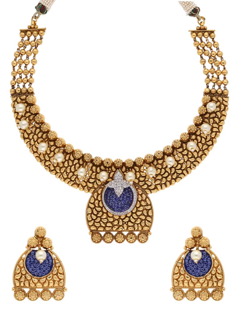 Antique Necklace Set in Gold finish - S32500
