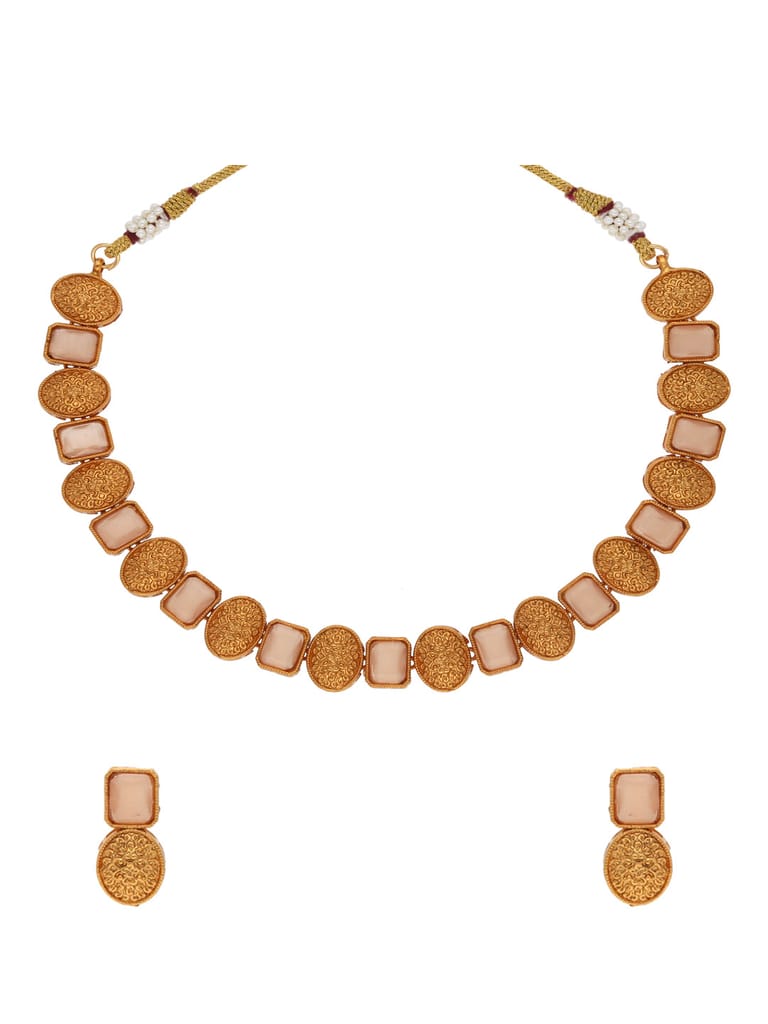 Antique Necklace Set in Gold finish - AOA7311
