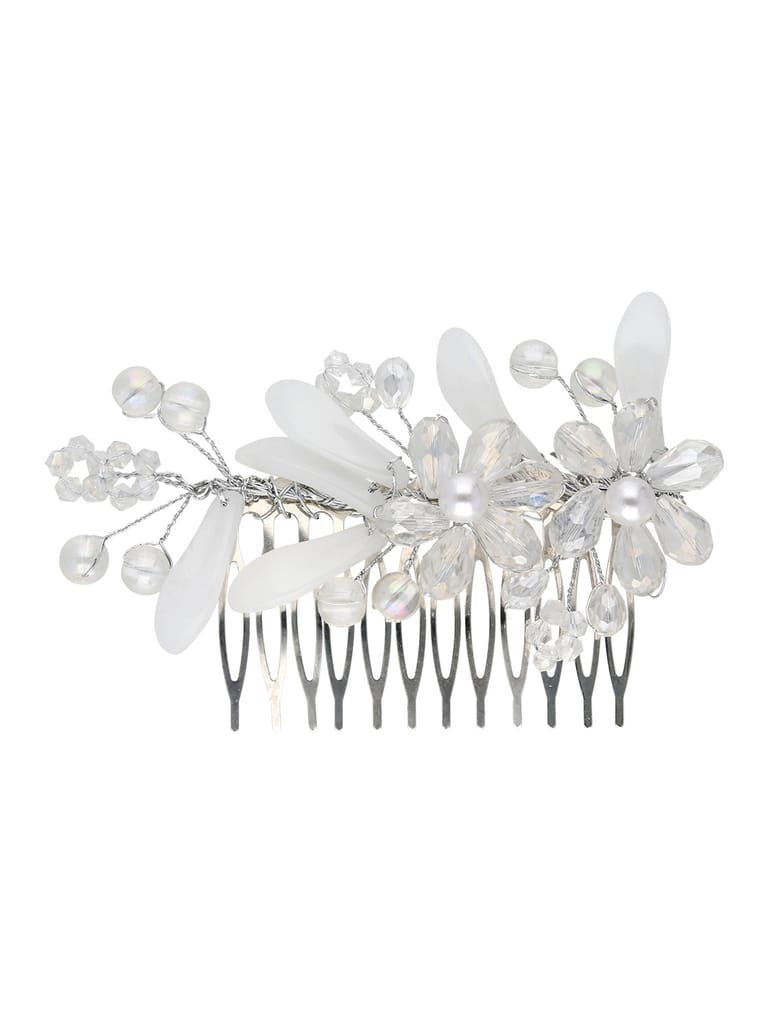 Fancy Comb in Rhodium finish - ARE1003A Fancy Comb in Rhodium finish - ARE1003A