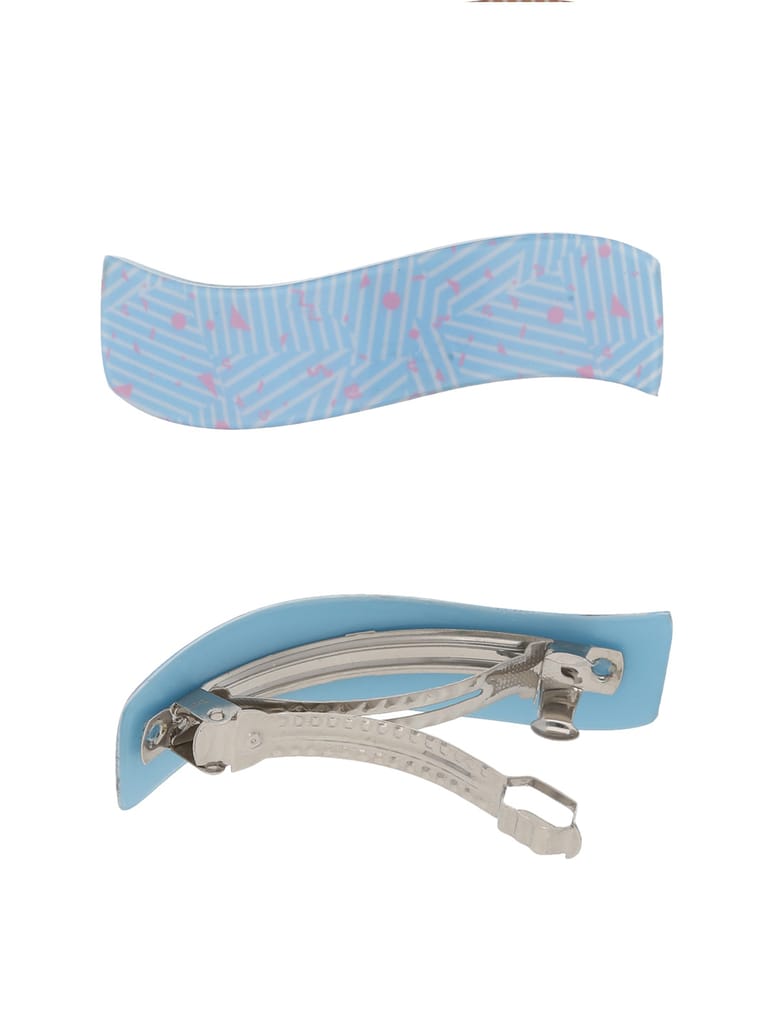 Printed Hair Clip in Assorted color and Rhodium finish - KIN48