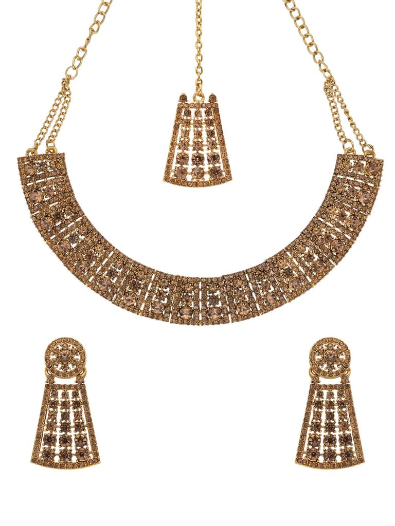 Traditional Necklace Set in Gold finish - SHA4069GO