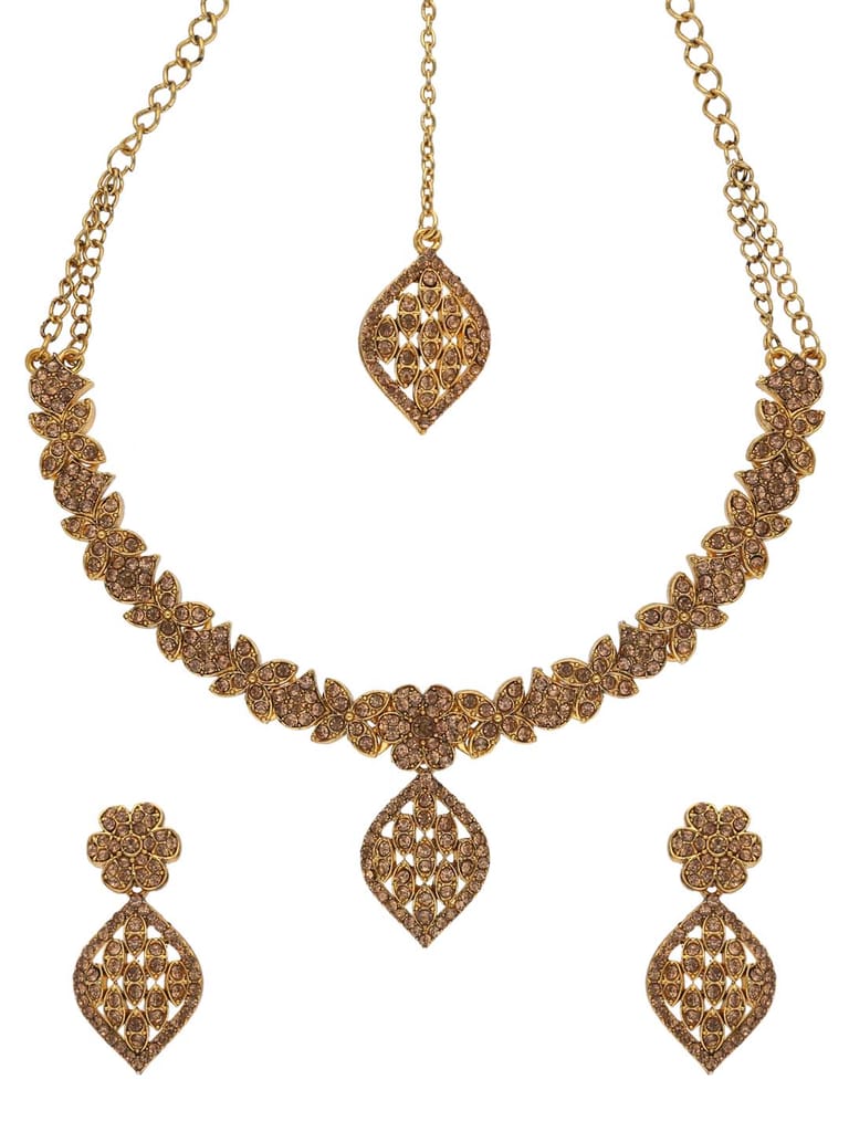 Traditional Necklace Set in Gold finish - SHA1173GO