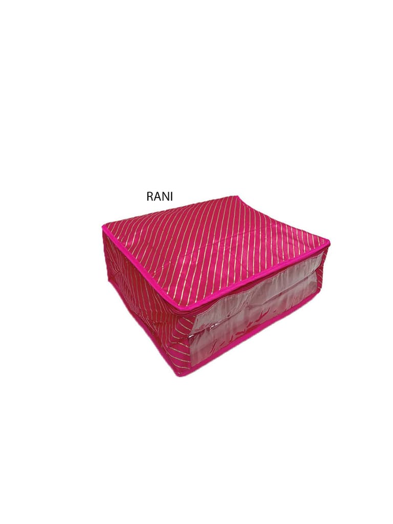 PVC Transparent Saree Cover with Linen Material - SC-217
