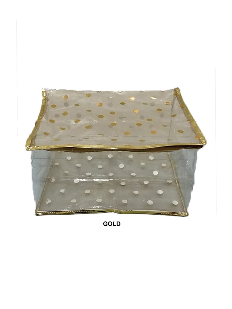 PVC Transparent Saree Cover with Net Tissue Material - SC-309