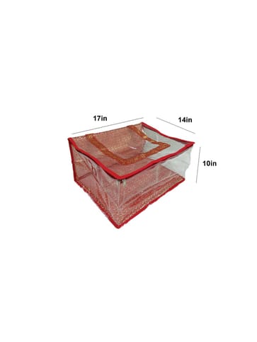 PVC Transparent Printed Saree Cover - SC-327