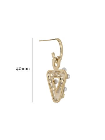 Western Dangler Earrings in Gold finish - CNB20774