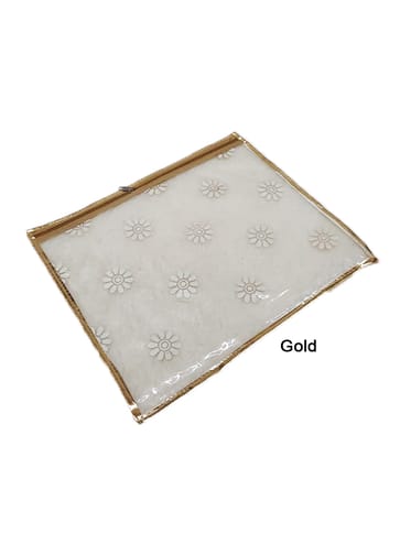 PVC Transparent Single Saree Cover with Flower Print - SC-15
