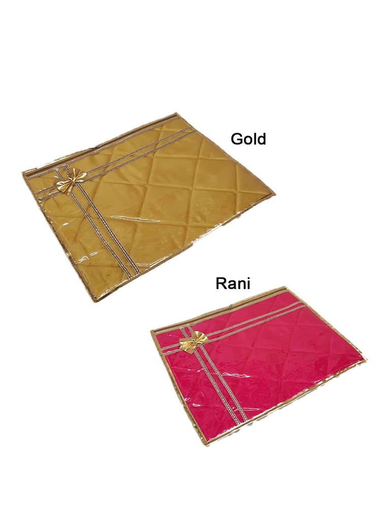 PVC Transparent Single Saree Cover with Satin Material - SC-25 (B)