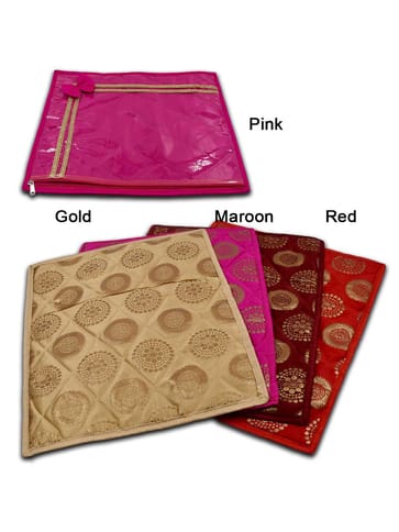 PVC Transparent Single Saree Cover with Satin Material - SC-49
