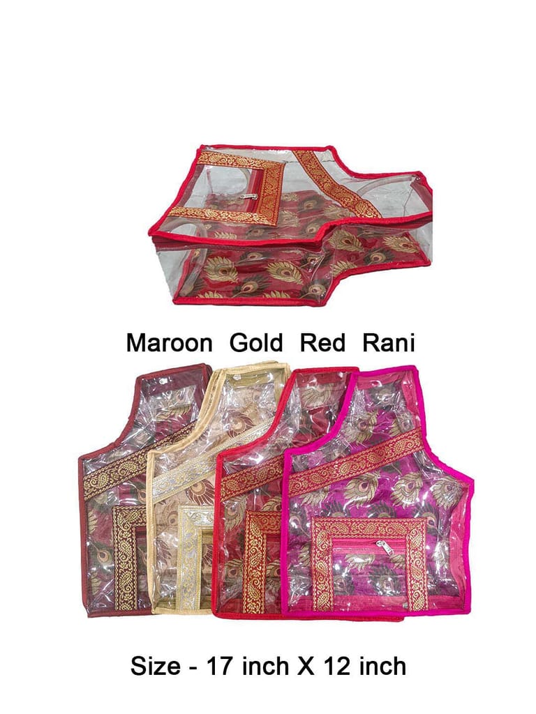 PVC Transparent Blouse Cover with Satin Material - BC-20.A