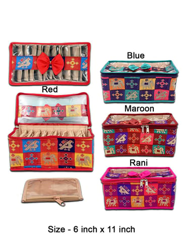 Premium Jewellery Box in Satin Material with Ten Pouch - PJP-51