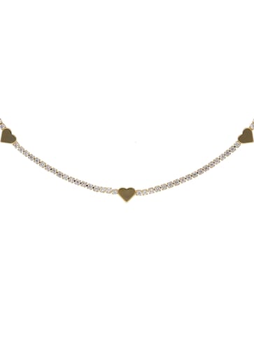 AD / CZ Necklace in Gold finish - CNB4635