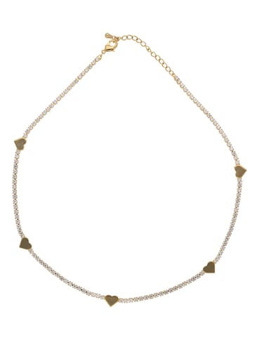 AD / CZ Necklace in Gold finish - CNB4635