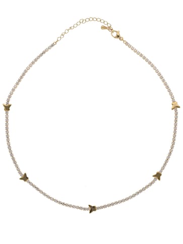 AD / CZ Necklace in Gold finish - CNB4637