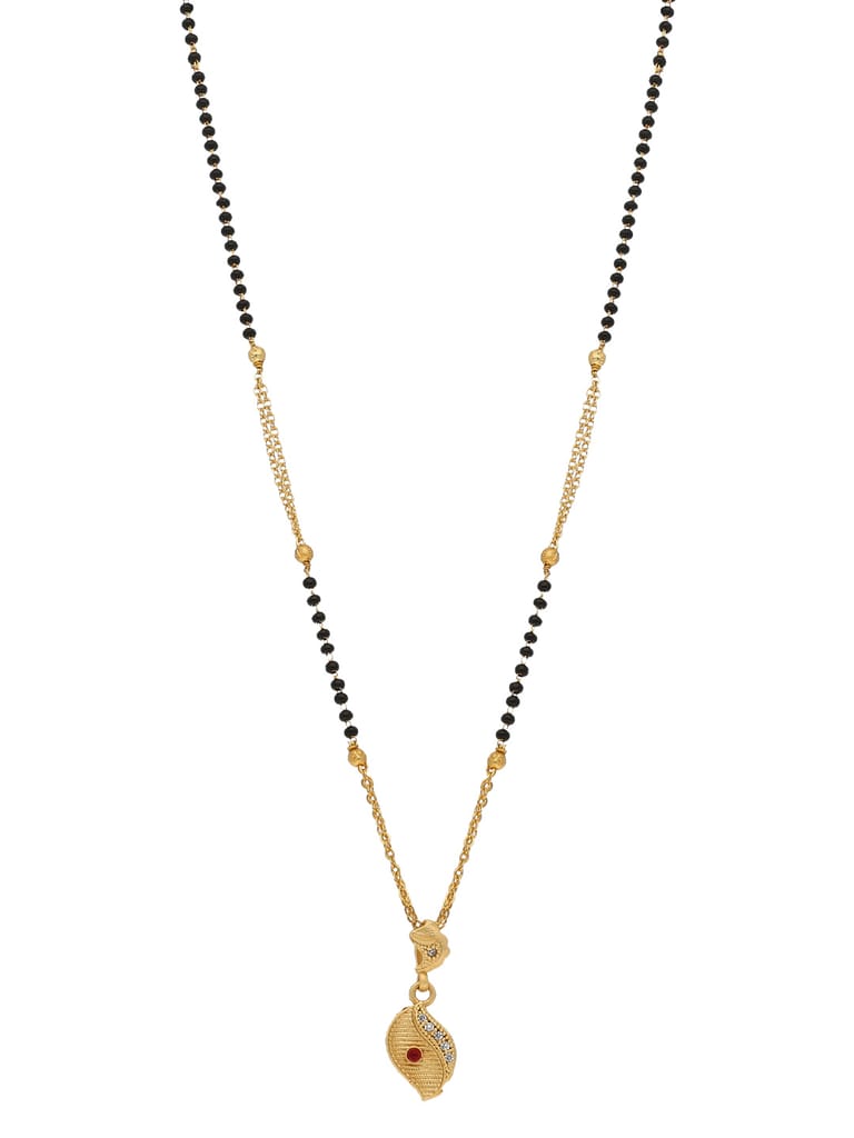 AD / CZ Single Line Mangalsutra in Gold finish - RRM5103