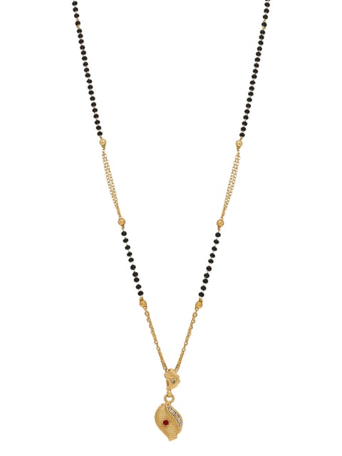 AD / CZ Single Line Mangalsutra in Gold finish - RRM5103