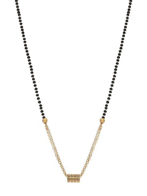 AD / CZ Single Line Mangalsutra in Gold finish - RRM5805