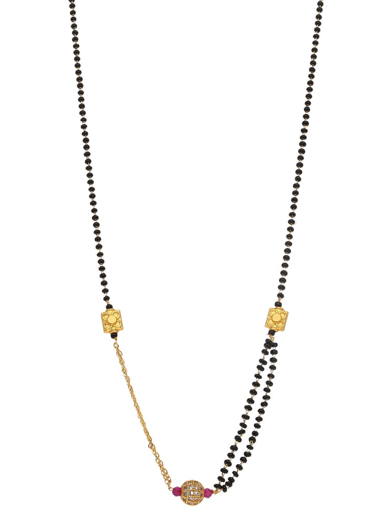 AD / CZ Single Line Mangalsutra in Gold finish - RRM5106