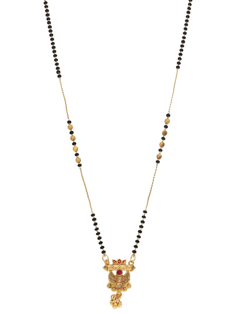 AD / CZ Single Line Mangalsutra in Gold finish - RRM5108