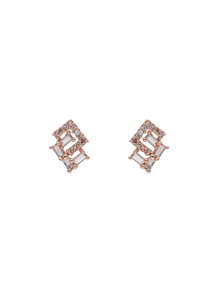 AD / CZ Tops / Studs in Rose Gold finish - AYCRG943