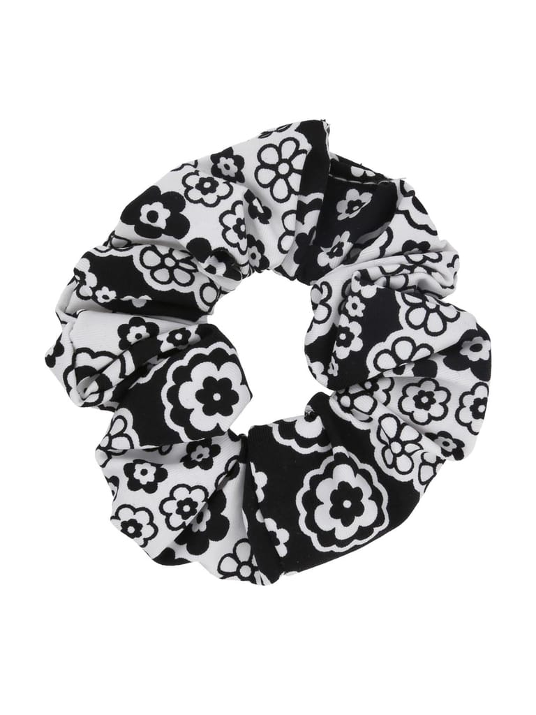 Printed Scrunchies in Black & White color - BHE2463