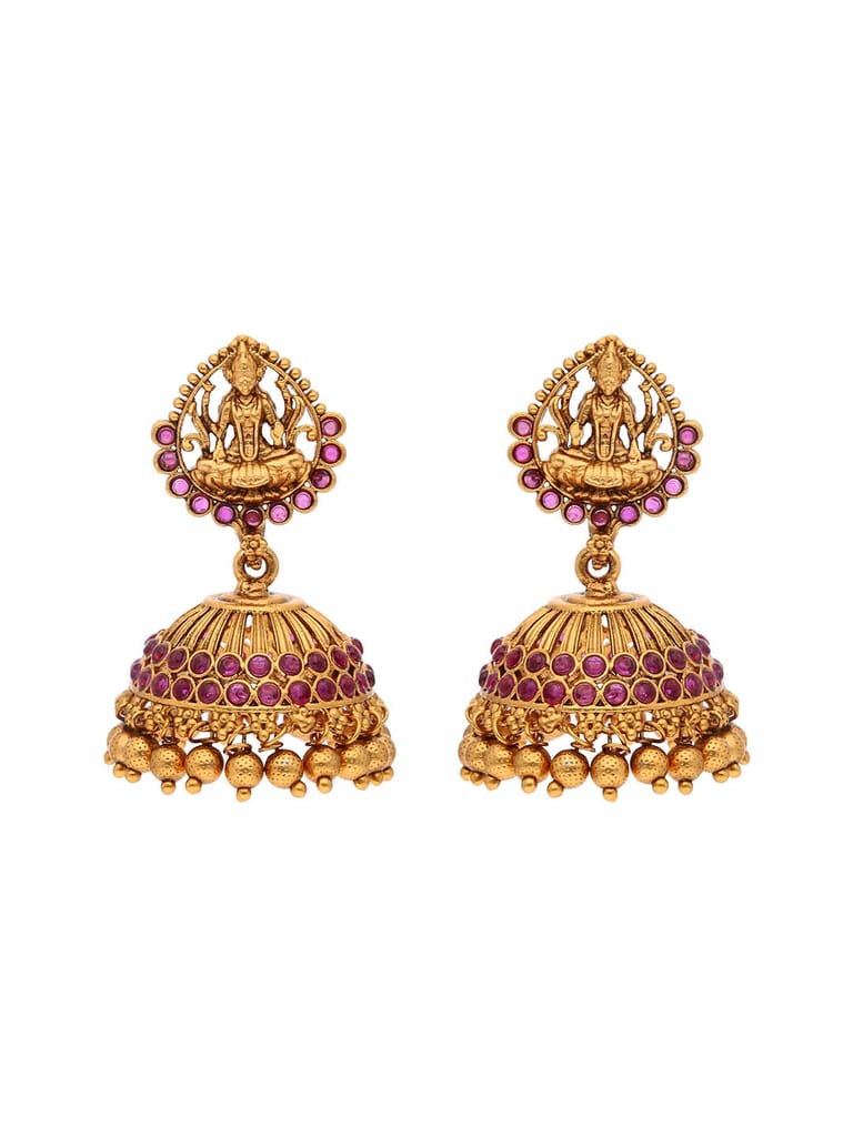 Temple Jhumka Earrings in Gold finish - RHI5532