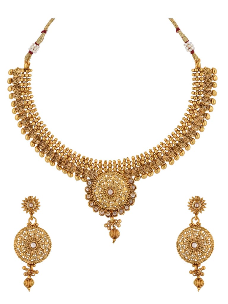 Antique Necklace Set in Gold finish - AMN