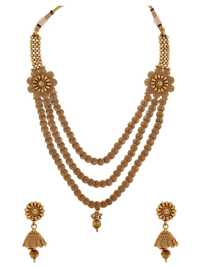 Antique Necklace Set in Gold finish - SVY