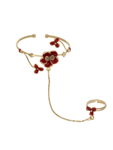 Meenakari Haathpanja for Baby Girl in Gold finish - PPW2327_LC