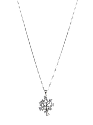 Western Pendant with Chain in Rhodium finish - CNB22460
