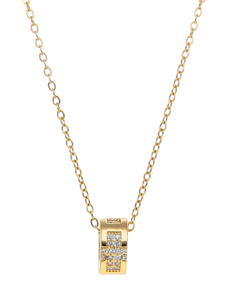 Western Pendant with Chain in Gold finish - CNB22478
