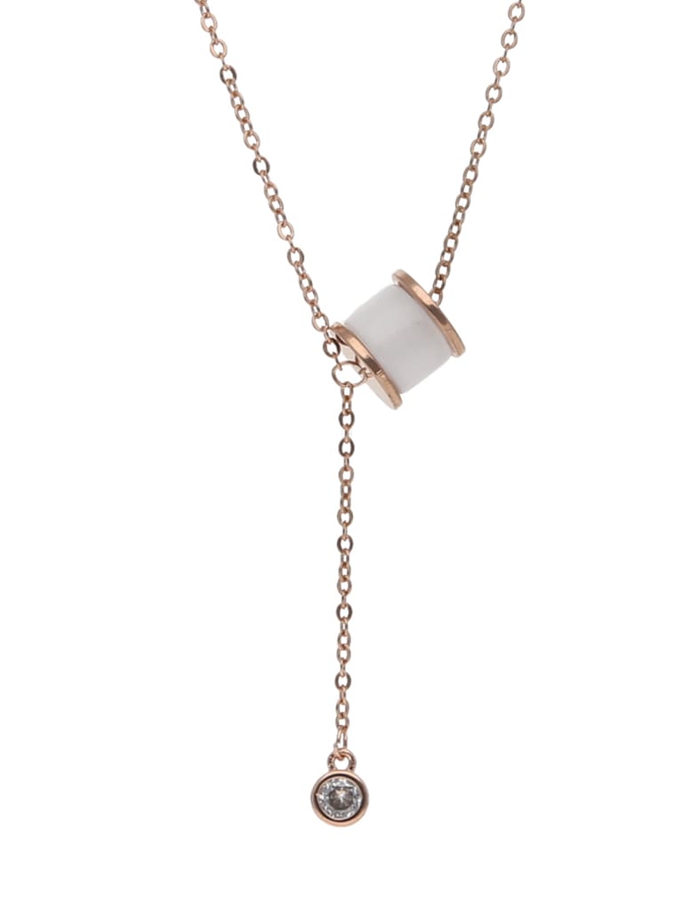 Western Pendant with Chain in Rose Gold finish - CNB22514