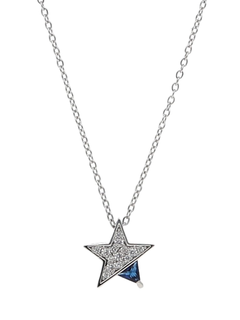 Western Pendant with Chain in Rhodium finish - CNB22516